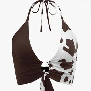 Cow Print Halter Top